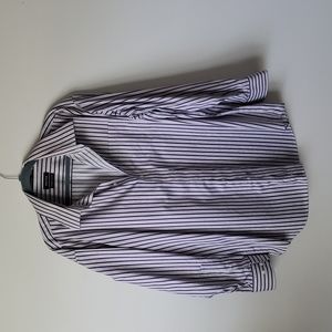 Nautica Men's Dress Shirt Size 34/35 Purple and White.